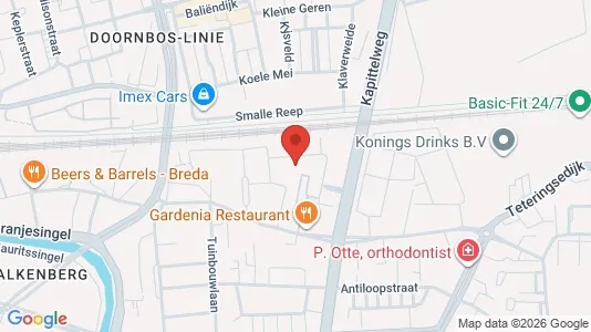 Bedrijfsruimtes for rent i Breda - kort over placeringen