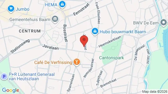 Kantorruimte for rent i Baarn - kort over placeringen