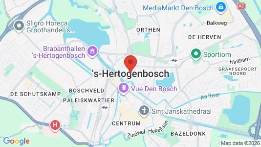 Kantorruimte for rent i Den Bosch - kort over placeringen