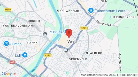 Bedrijfsruimtes for sale i Venlo - kort over placeringen