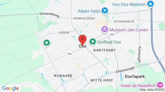 Producties for rent i Oss - kort over placeringen