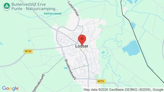 Winkels for rent i Losser - kort over placeringen