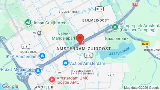 Grond for rent i Amsterdam-Zuidoost - kort over placeringen