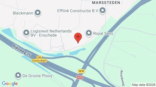 Producties for rent i Enschede - kort over placeringen