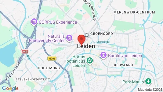 Winkels for rent i Leiden - kort over placeringen