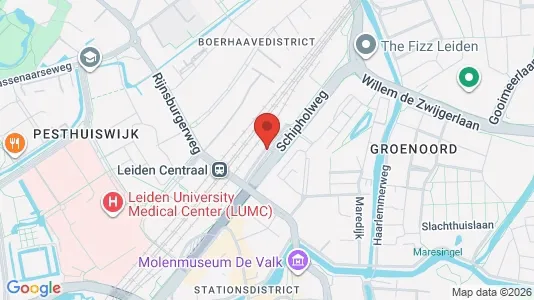 Kantorruimte for rent i Leiden - kort over placeringen