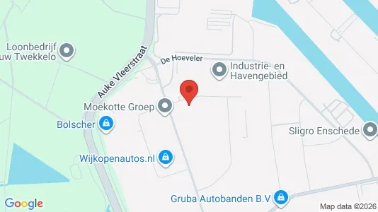 Coworking spaces for rent i Enschede - kort over placeringen