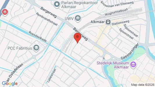 Coworking spaces for rent i Alkmaar - kort over placeringen