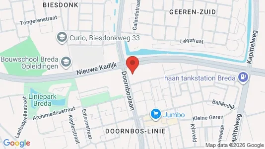 Kantorruimte for rent i Breda - kort over placeringen