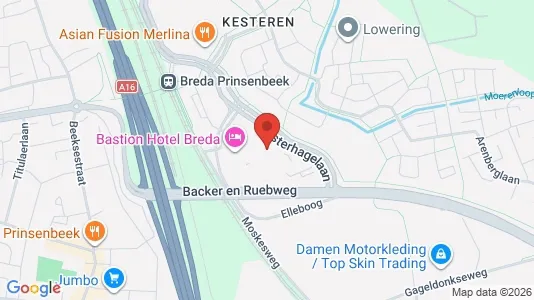 Kantorruimte for rent i Breda - kort over placeringen