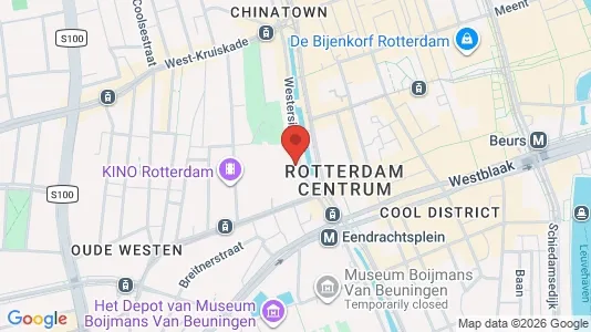 Kantorruimte for rent i Rotterdam Centrum - kort over placeringen