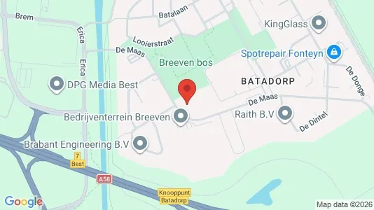 Kantorruimte for rent i Best - kort over placeringen