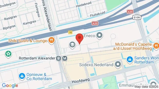 Kantorruimte for rent i Rotterdam Prins Alexander - kort over placeringen
