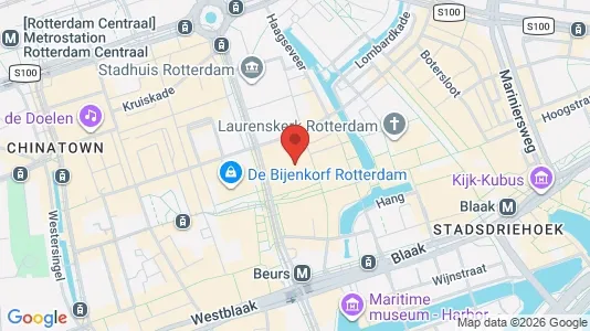 Kantorruimte for rent i Rotterdam Centrum - kort over placeringen