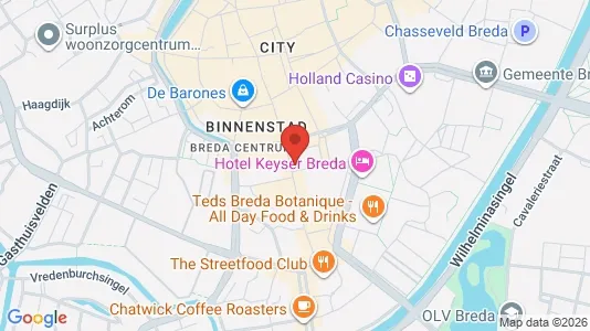 Bedrijfsruimtes for rent i Breda - kort over placeringen